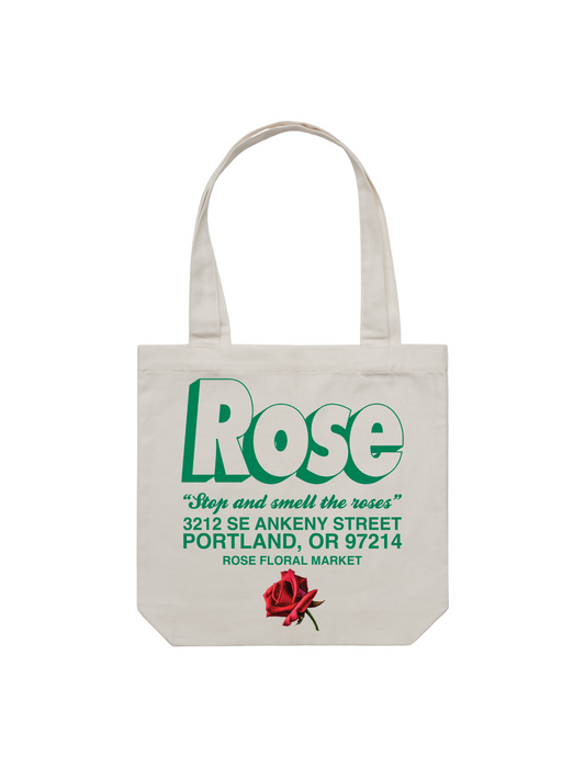 Stop & Smell Flowers Tote (Cream)