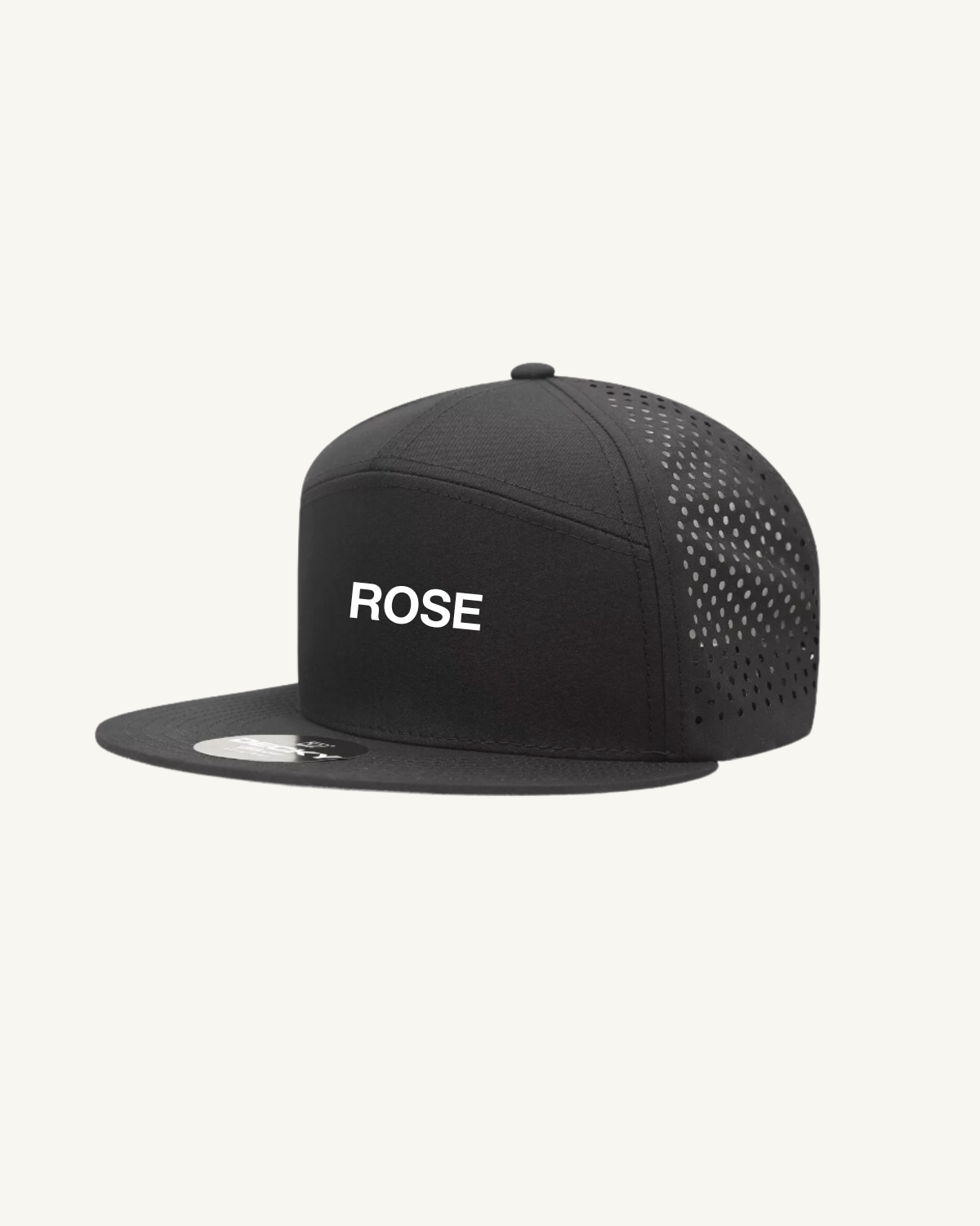 7 Panel Hat - Black